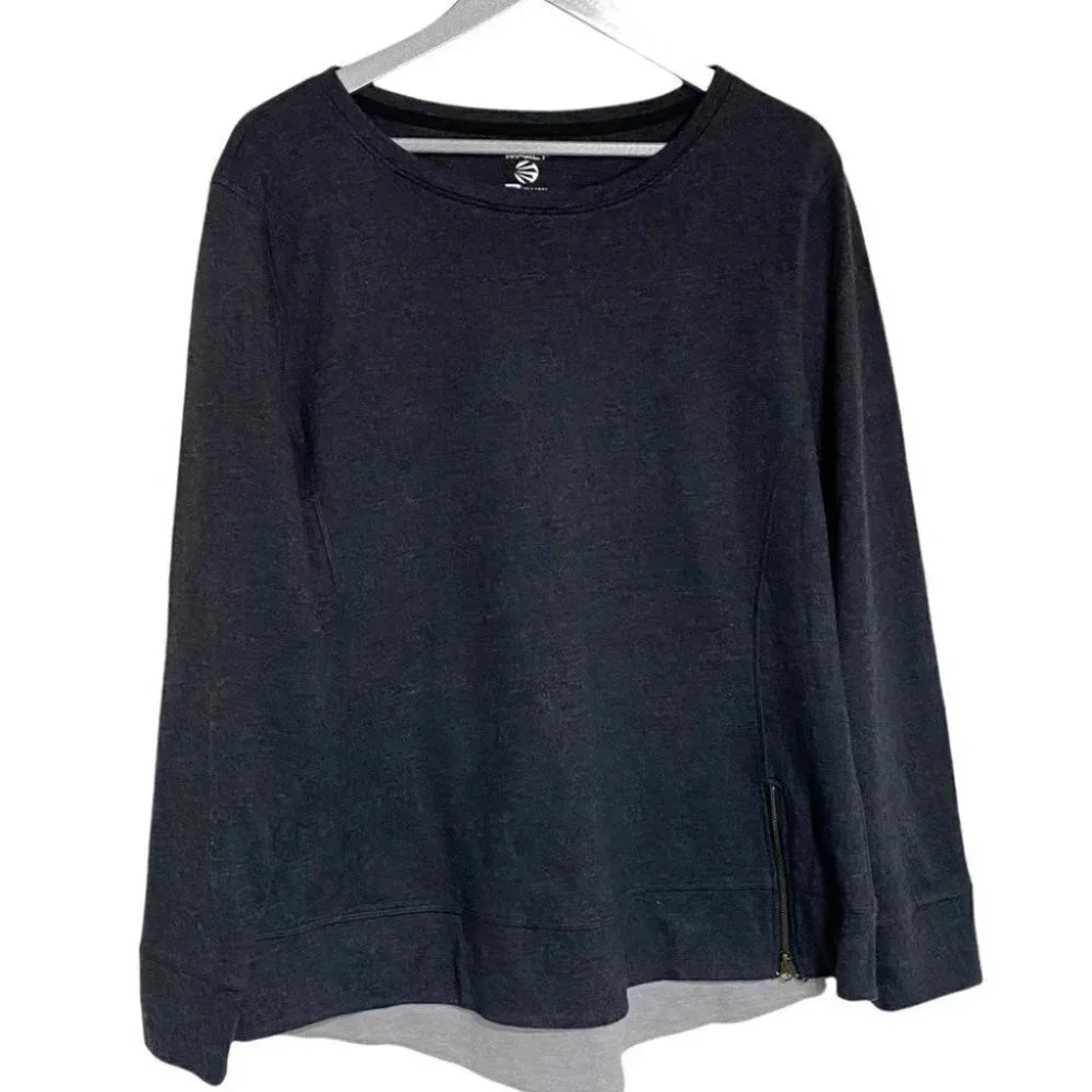 Impact by Jillian Michaels XXL gray sweatshirt with zipper accent